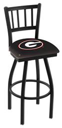 Georgia "G" 36" Swivel Bar Stool with Black Wrinkle Finish  