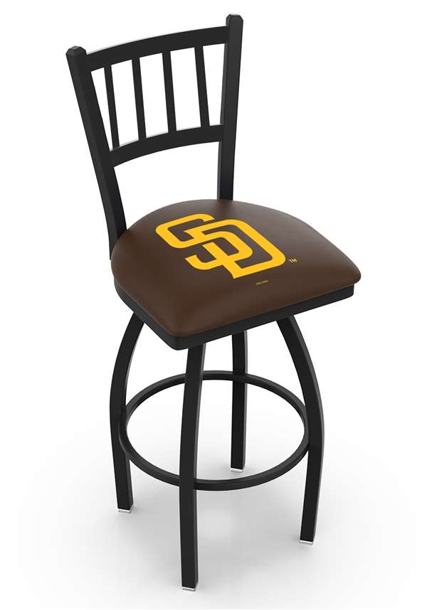 San Diego Padres 36" Swivel Bar Stool with Black Wrinkle Finish  