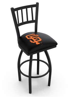 San Francisco Giants 36" Swivel Bar Stool with Black Wrinkle Finish  