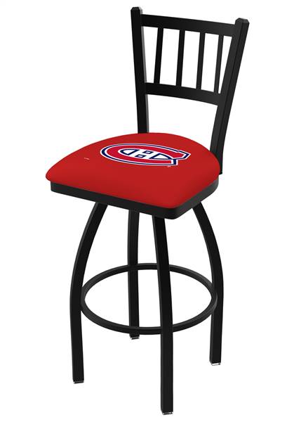 Montreal Canadiens 36" Swivel Bar Stool with Black Wrinkle Finish  