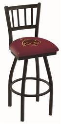 Texas State 36" Swivel Bar Stool with Black Wrinkle Finish  