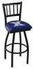 Xavier 36" Swivel Bar Stool with Black Wrinkle Finish  