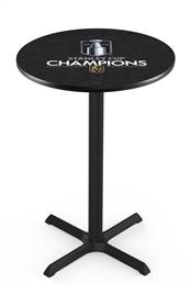 Vegas Golden Knights - 2023 Stanley Cup Champions 36" Tall - 36" Top Pub Table with Black Wrinkle Finish    