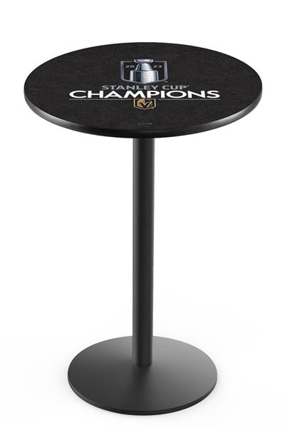 Vegas Golden Knights - 2023 Stanley Cup Champions 36" Tall - 30" Top Pub Table with Black Wrinkle Finish    
