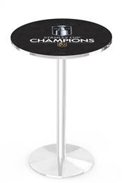 Vegas Golden Knights - 2023 Stanley Cup Champions 36" Tall - 30" Top Pub Table with Chrome Finish    