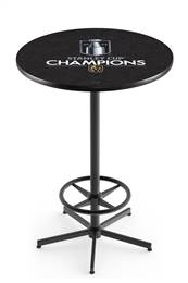 Vegas Golden Knights - 2023 Stanley Cup Champions 42" Tall - 30" Top Pub Table with Black Wrinkle Finish    