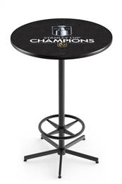 Vegas Golden Knights - 2023 Stanley Cup Champions 42" Tall - 36" Top Pub Table with Black Wrinkle Finish    
