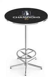  Vegas Golden Knights - 2023 Stanley Cup Champions 42" Tall - 30" Top Pub Table with Chrome Finish    