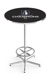 Vegas Golden Knights - 2023 Stanley Cup Champions 42" Tall - 36" Top Pub Table with Chrome Finish    