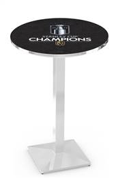 Vegas Golden Knights - 2023 Stanley Cup Champions 36" Tall - 36" Top Pub Table with Chrome Finish    
