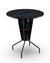 Miami Marlins 42 inch Tall Indoor/Outdoor Lighted Pub Table