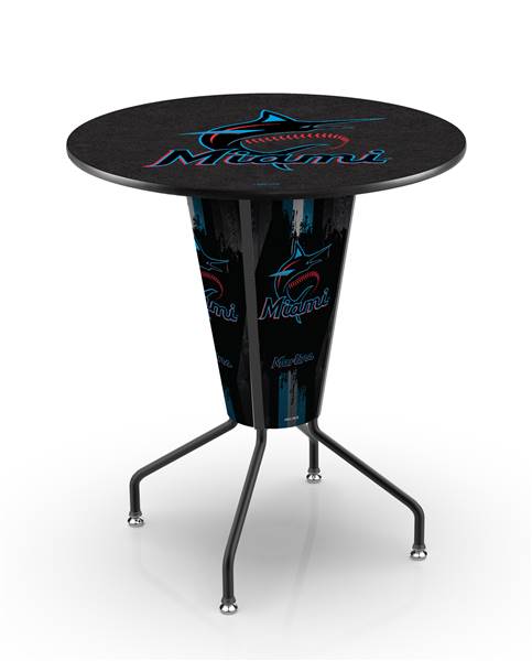 Miami Marlins 42 inch Tall Indoor/Outdoor Lighted Pub Table