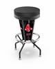 Boston Red Sox 30 inch Lighted Bar Stool with Black Wrinkle Finish