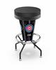 Chicago Cubs 30 inch Lighted Bar Stool with Black Wrinkle Finish