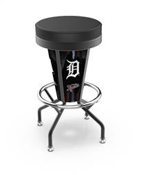 Detroit Tigers 30 inch Lighted Bar Stool with Black Wrinkle Finish