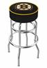 Boston Bruins 25" Double-Ring Swivel Counter Stool with Chrome Finish   