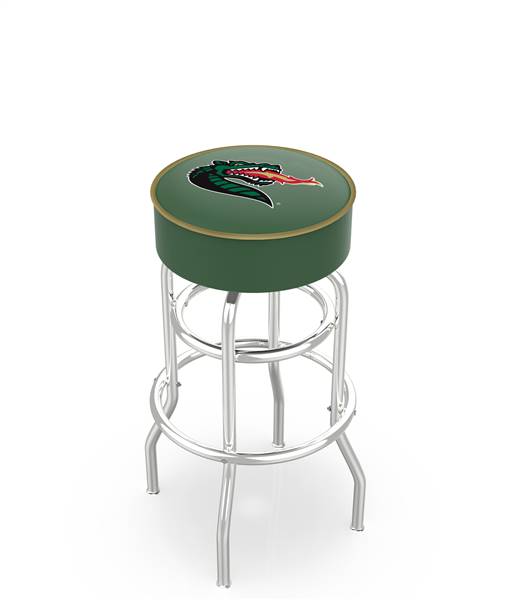  UAB 25" Double-Ring Swivel Counter Stool with Chrome Finish   