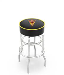  Arizona State (Pitchfork) 25" Double-Ring Swivel Counter Stool with Chrome Finish   