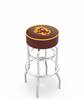  Arizona State (Sparky) 25" Double-Ring Swivel Counter Stool with Chrome Finish   