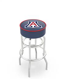  Arizona 25" Double-Ring Swivel Counter Stool with Chrome Finish   