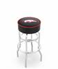  Arkansas 25" Double-Ring Swivel Counter Stool with Chrome Finish   