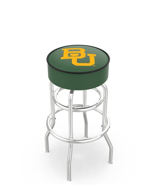  Baylor 25" Double-Ring Swivel Counter Stool with Chrome Finish   