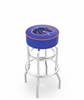  Boise State 25" Double-Ring Swivel Counter Stool with Chrome Finish   