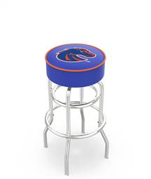  Boise State 25" Double-Ring Swivel Counter Stool with Chrome Finish   