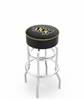  Central Florida 25" Double-Ring Swivel Counter Stool with Chrome Finish   