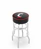  Cincinnati 25" Double-Ring Swivel Counter Stool with Chrome Finish   