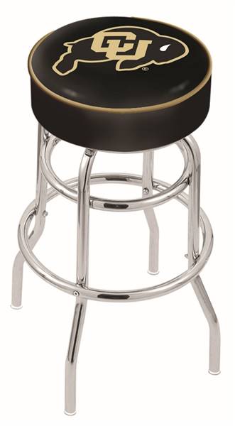  Colorado 25" Double-Ring Swivel Counter Stool with Chrome Finish   