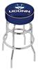  Connecticut 25" Double-Ring Swivel Counter Stool with Chrome Finish   