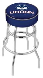  Connecticut 25" Double-Ring Swivel Counter Stool with Chrome Finish   