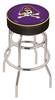  East Carolina 25" Double-Ring Swivel Counter Stool with Chrome Finish   