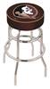  Florida State (Head) 25" Double-Ring Swivel Counter Stool with Chrome Finish   
