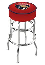  Florida Panthers 25" Double-Ring Swivel Counter Stool with Chrome Finish   