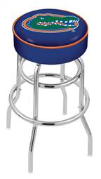  Florida 25" Double-Ring Swivel Counter Stool with Chrome Finish   