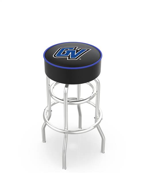  Grand Valley State 25" Double-Ring Swivel Counter Stool with Chrome Finish   