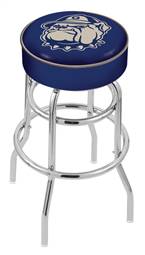  Georgetown 25" Double-Ring Swivel Counter Stool with Chrome Finish   