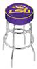  Louisiana State 25" Double-Ring Swivel Counter Stool with Chrome Finish   