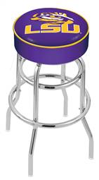  Louisiana State 25" Double-Ring Swivel Counter Stool with Chrome Finish   