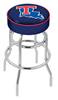  Louisiana Tech 25" Double-Ring Swivel Counter Stool with Chrome Finish   