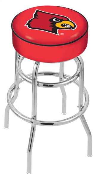  Louisville 25" Double-Ring Swivel Counter Stool with Chrome Finish   