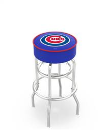  Chicago Cubs 25" Doubleing Swivel Counter Stool with Chrome Finish   