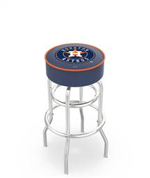  Houston Astros 25" Doubleing Swivel Counter Stool with Chrome Finish   