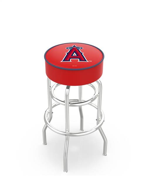  Los Angeles Angels 25" Doubleing Swivel Counter Stool with Chrome Finish   