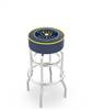  Milwaukee Brewers 25" Doubleing Swivel Counter Stool with Chrome Finish   