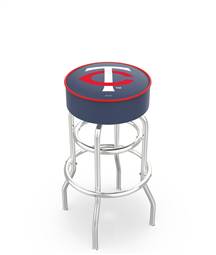  Minnesota Twins 25" Doubleing Swivel Counter Stool with Chrome Finish   