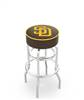  San Diego Padres 25" Doubleing Swivel Counter Stool with Chrome Finish   