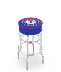  Texas Rangers 25" Doubleing Swivel Counter Stool with Chrome Finish   